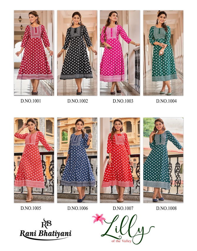 Rani Bhatiyani Lilly 1 Ethnic Wear Wholesale  Anarkali Kurtis Catalog